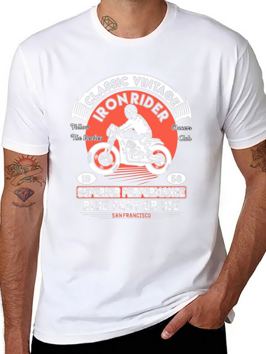 Iron Rider Vintage Graphic Tee - Ride Fast or Die