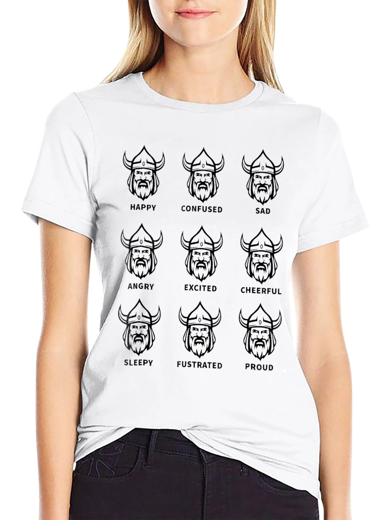 Viking Moods Black Graphic Tee - Express Yourself!