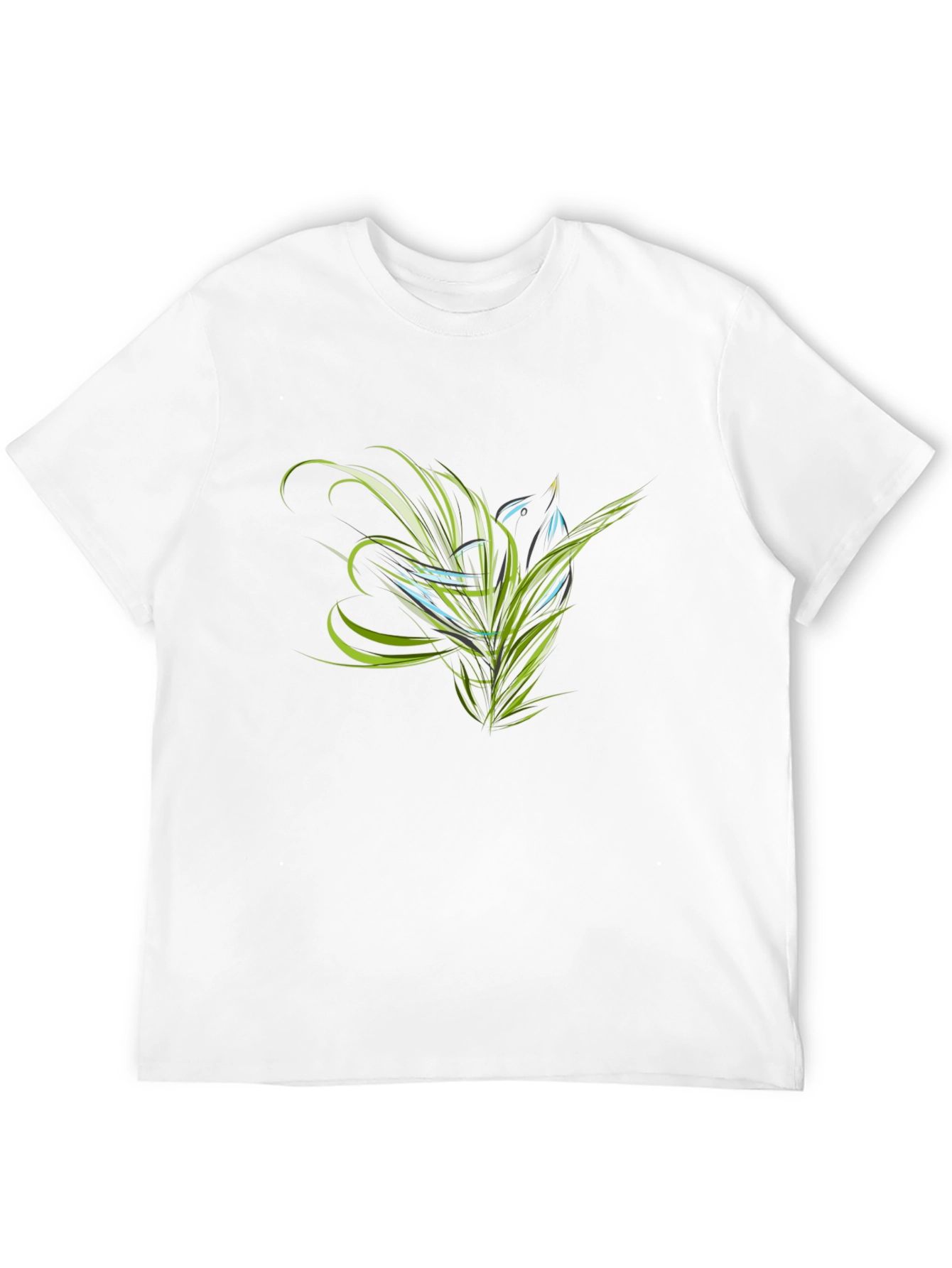 Abstract Floral Graphic Black T-Shirt