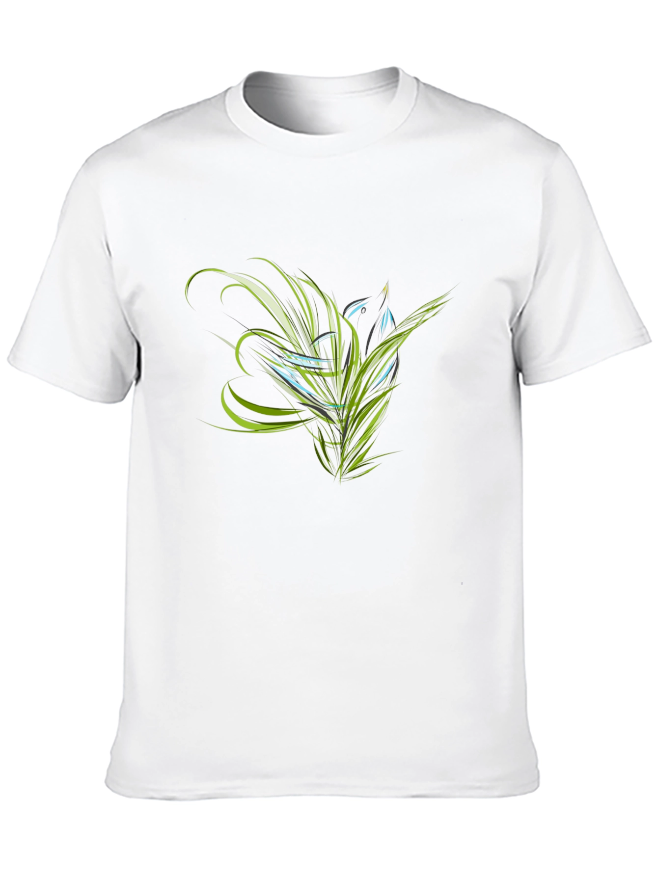 Abstract Floral Graphic Black T-Shirt