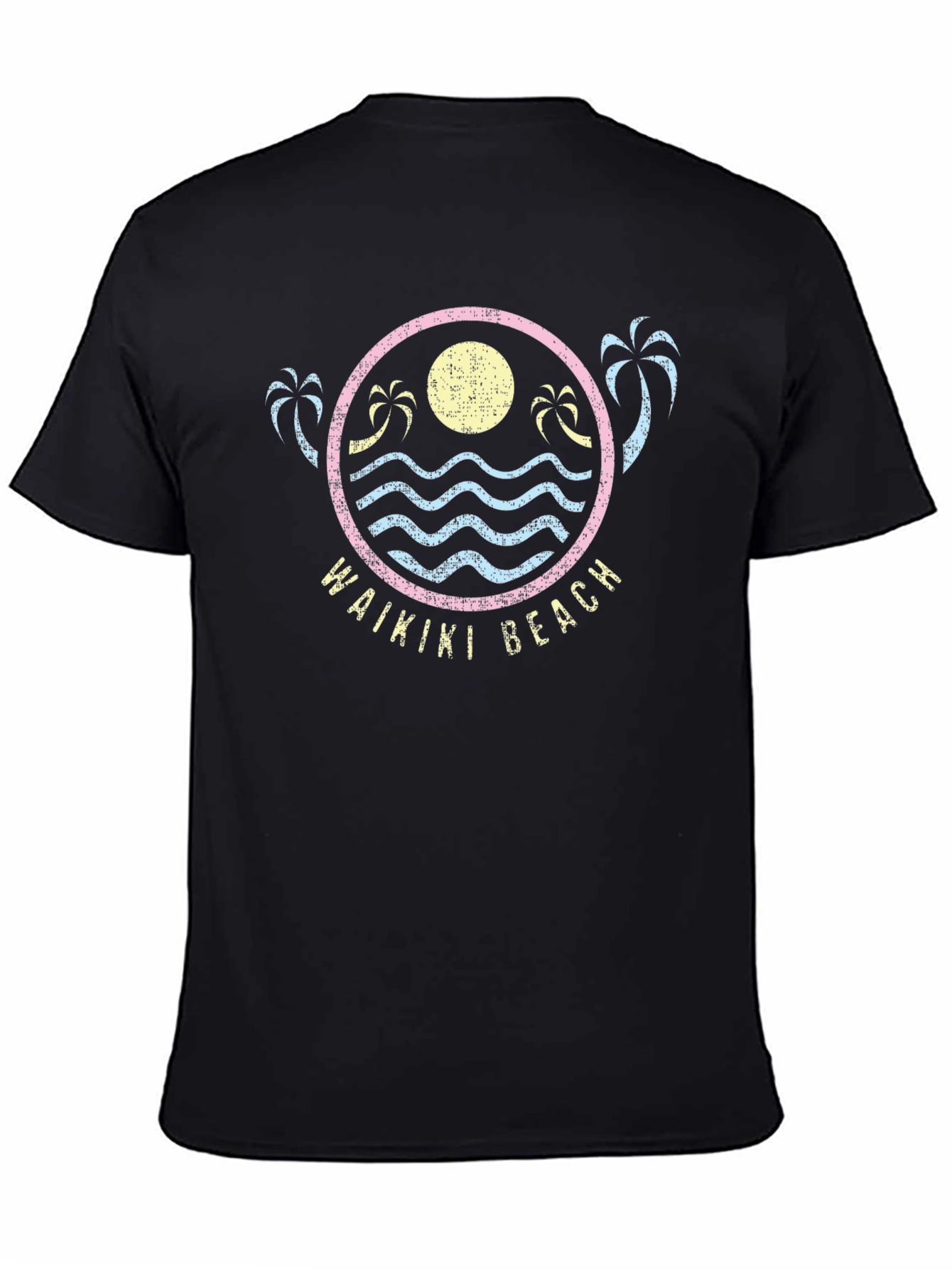 Waikiki Beach Graphic T-Shirt - Island Vibes