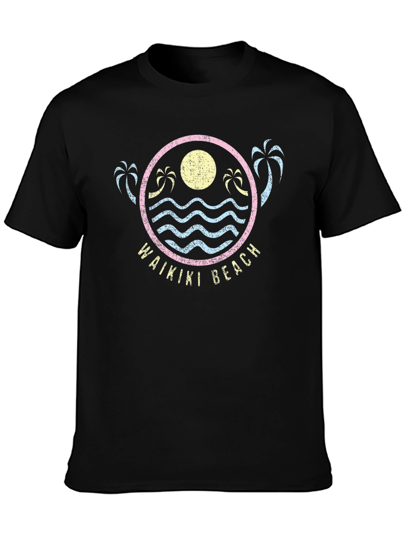 Waikiki Beach Graphic T-Shirt - Island Vibes