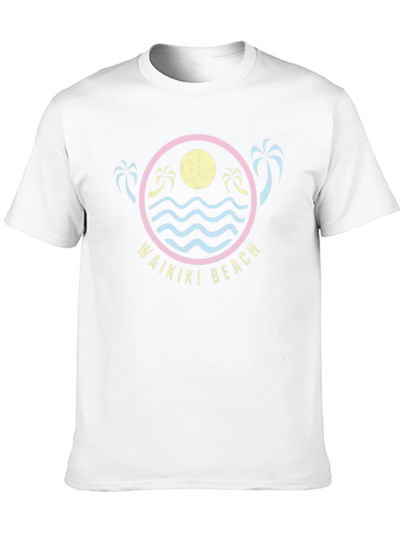 Waikiki Beach Graphic T-Shirt - Island Vibes