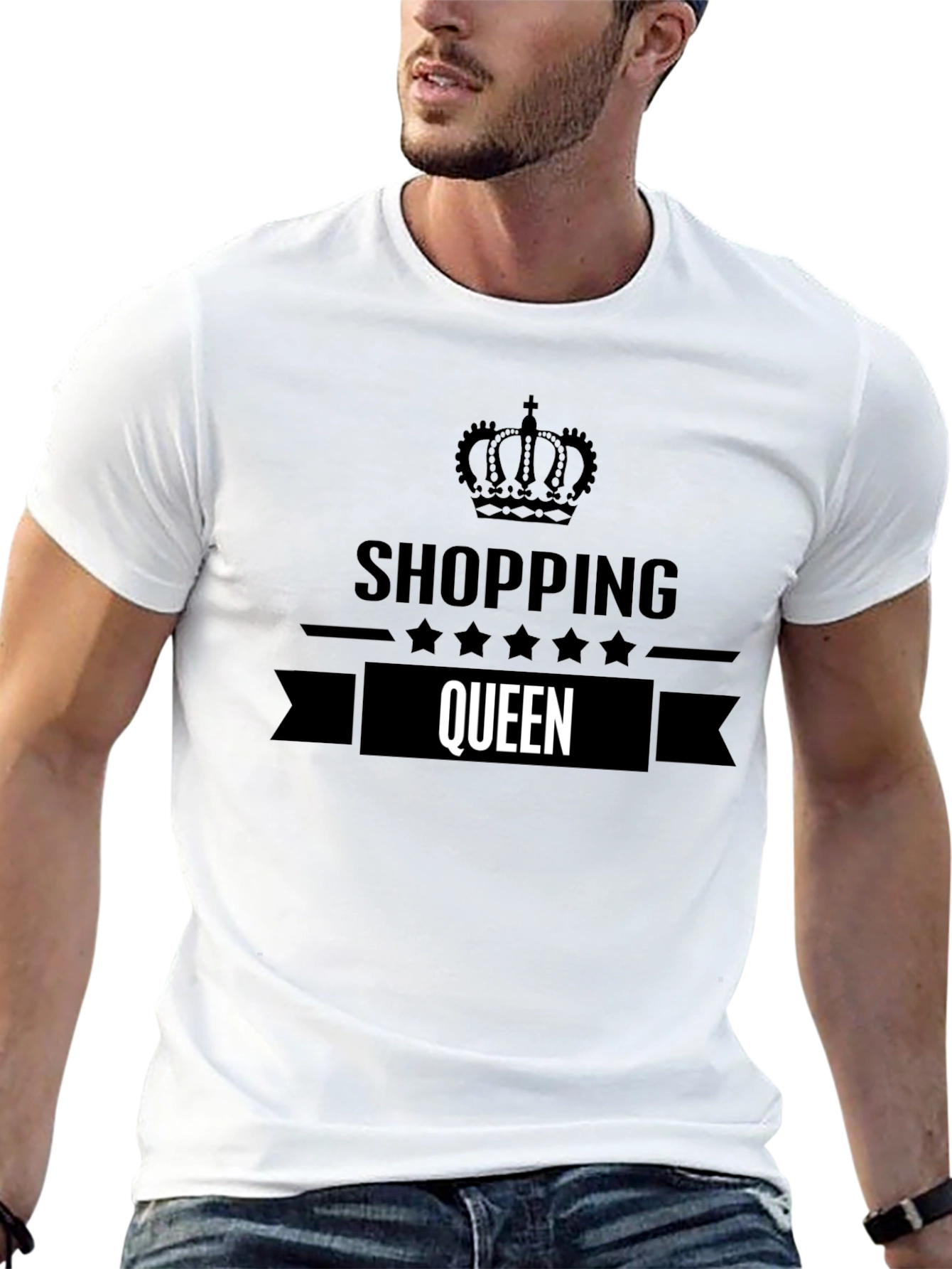 Shopping Queen Black Graphic Tee