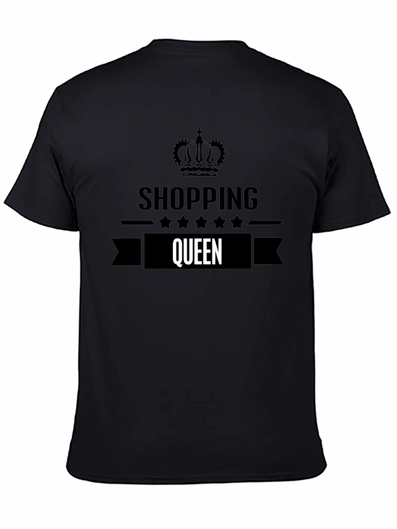 Shopping Queen Black Graphic Tee