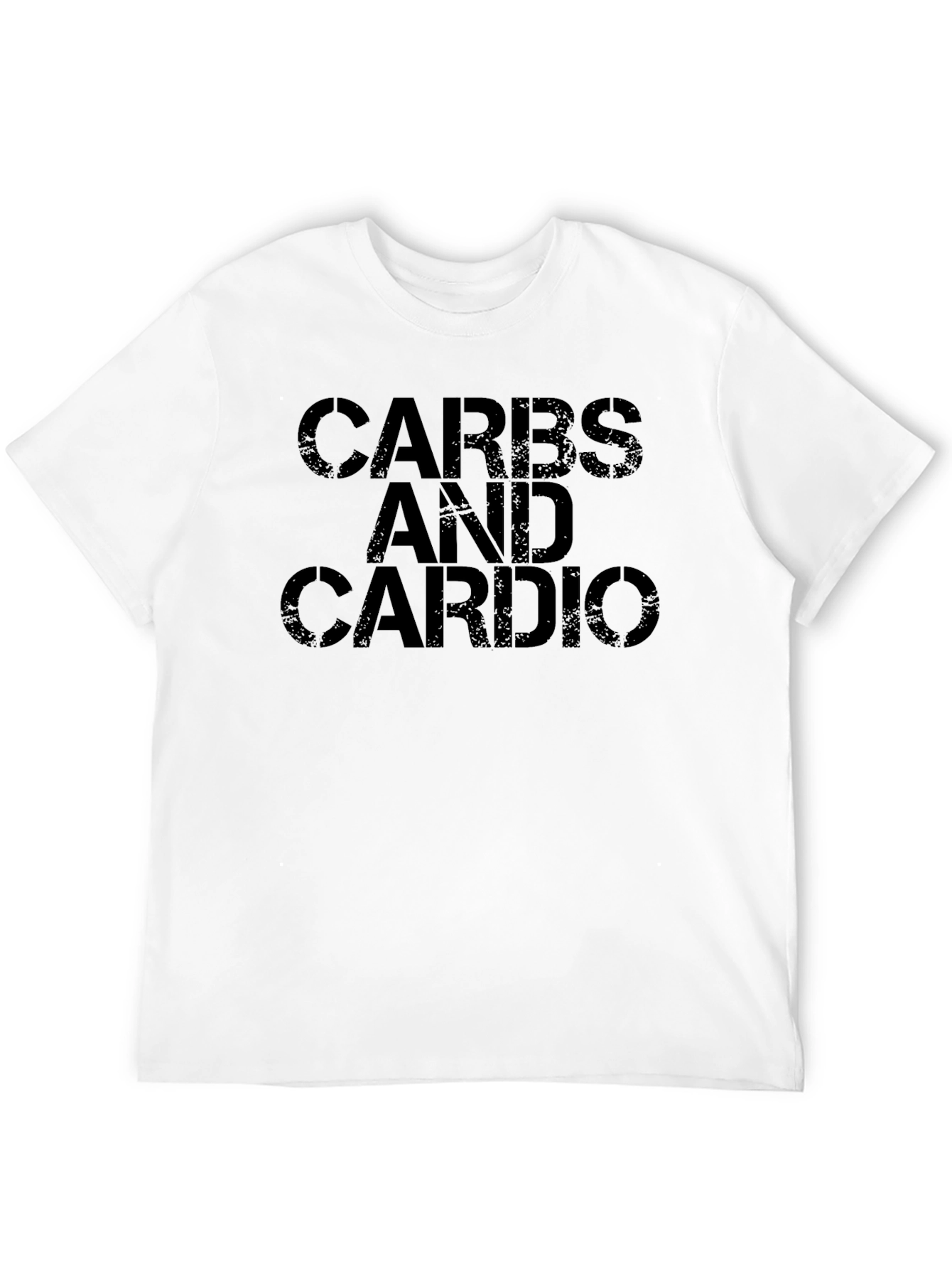 Carbs and Cardio Black Graphic Tee