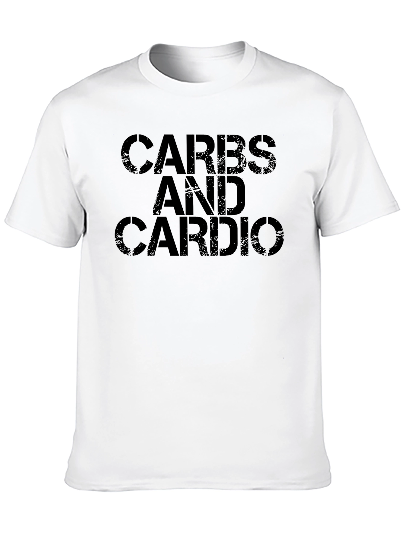 Carbs and Cardio Black Graphic Tee