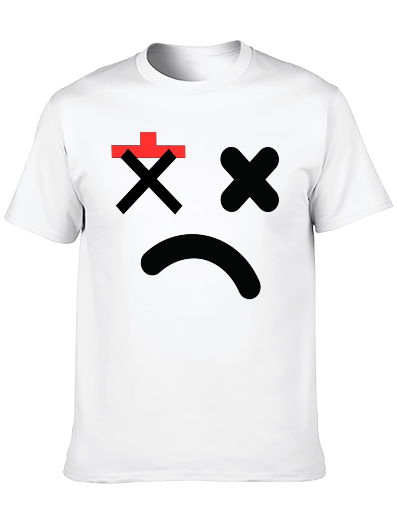 Sad Face Graphic Tee - Black T-Shirt
