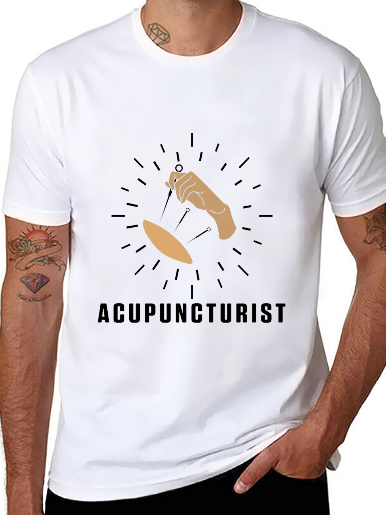 Acupuncturist T-Shirt - Black Short Sleeve