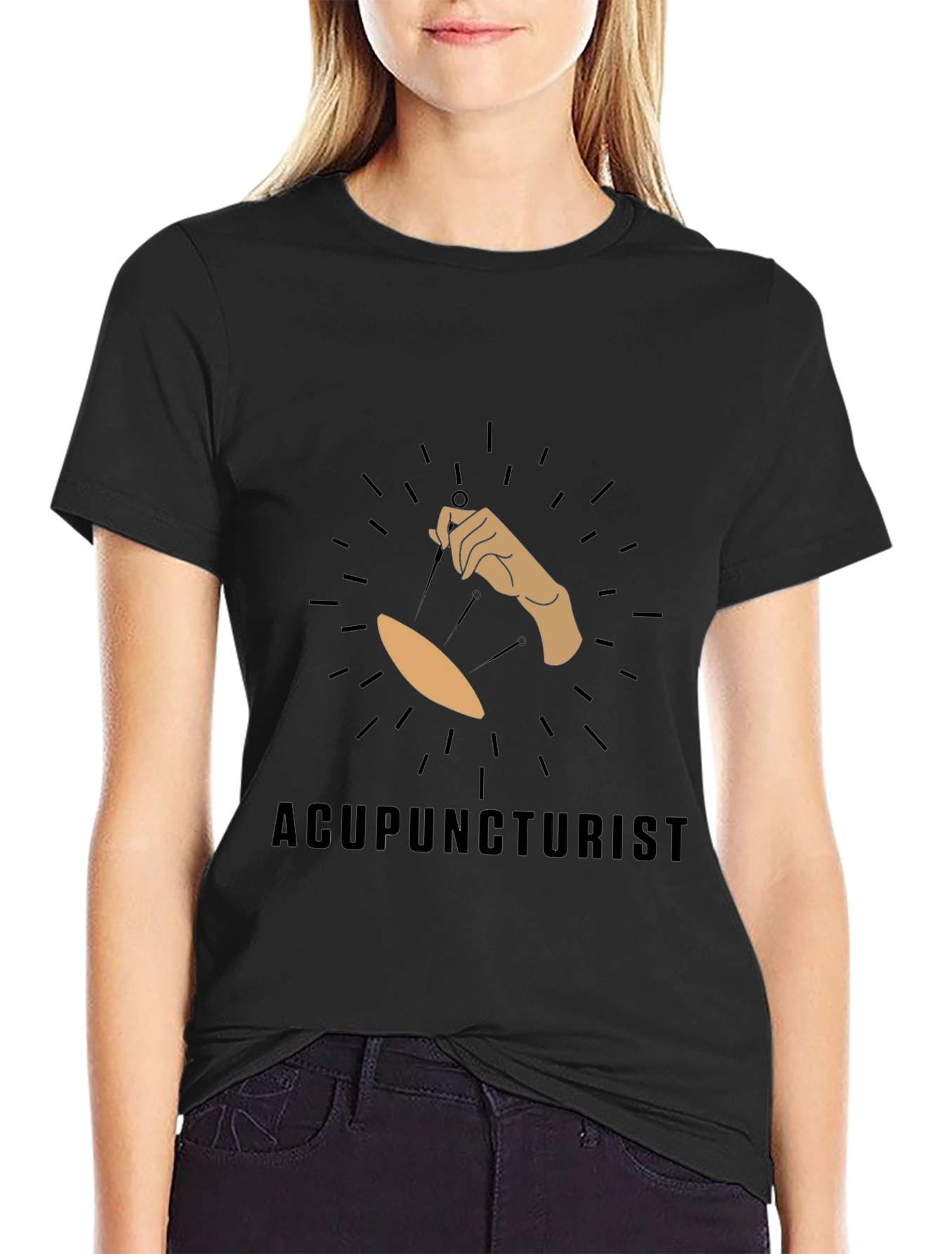 Acupuncturist T-Shirt - Black Short Sleeve