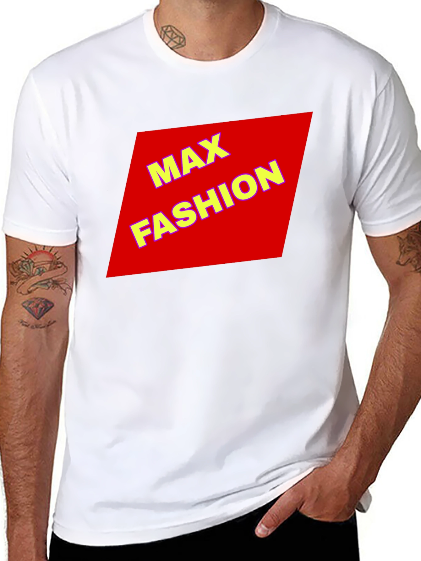 Max Fashion Black Graphic Tee