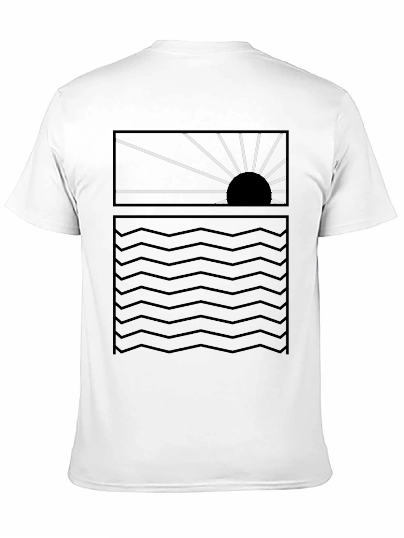 Sunset Waves Graphic Tee - Modern Style