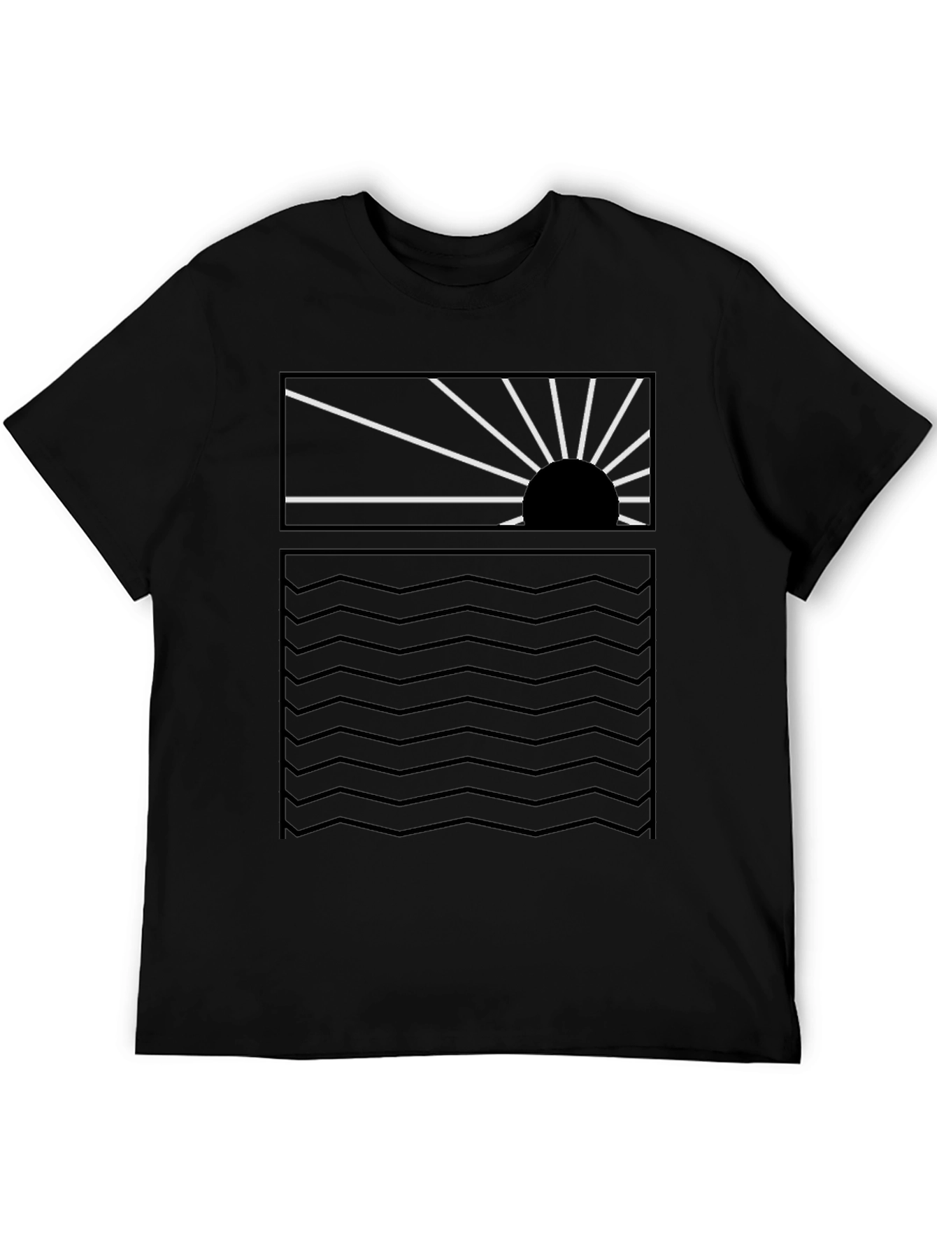 Sunset Waves Graphic Tee - Modern Style