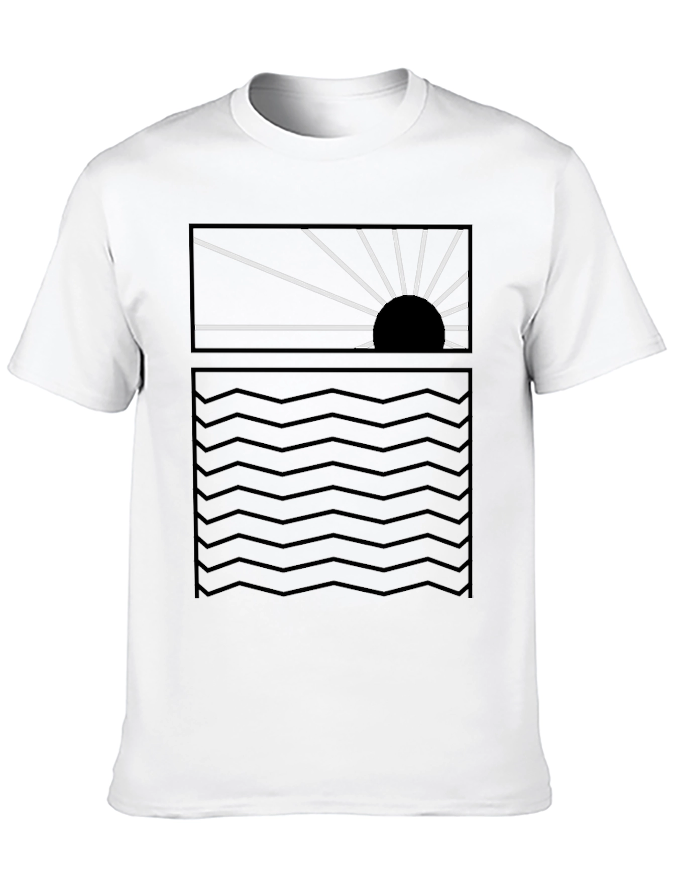 Sunset Waves Graphic Tee - Modern Style