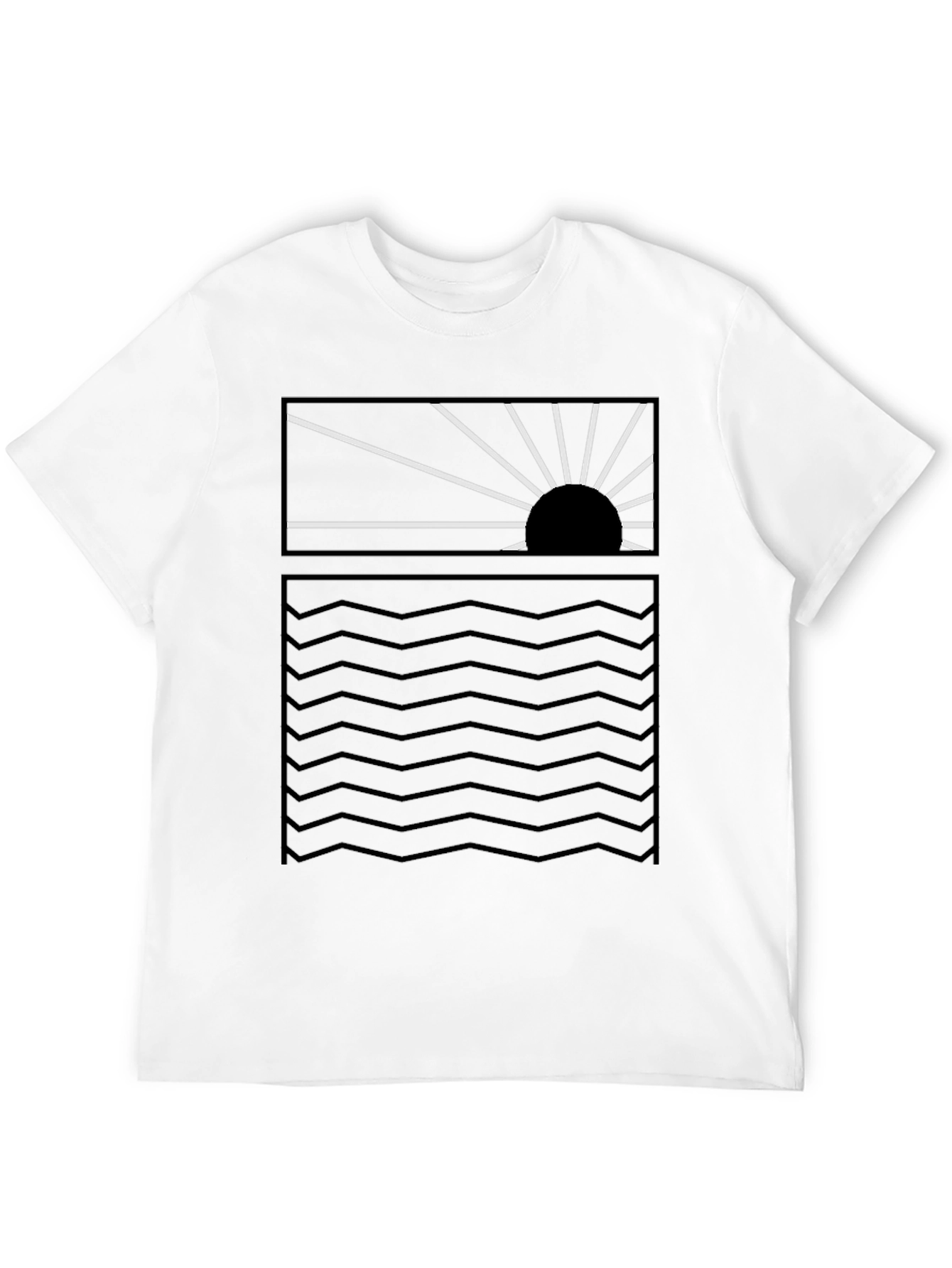 Sunset Waves Graphic Tee - Modern Style