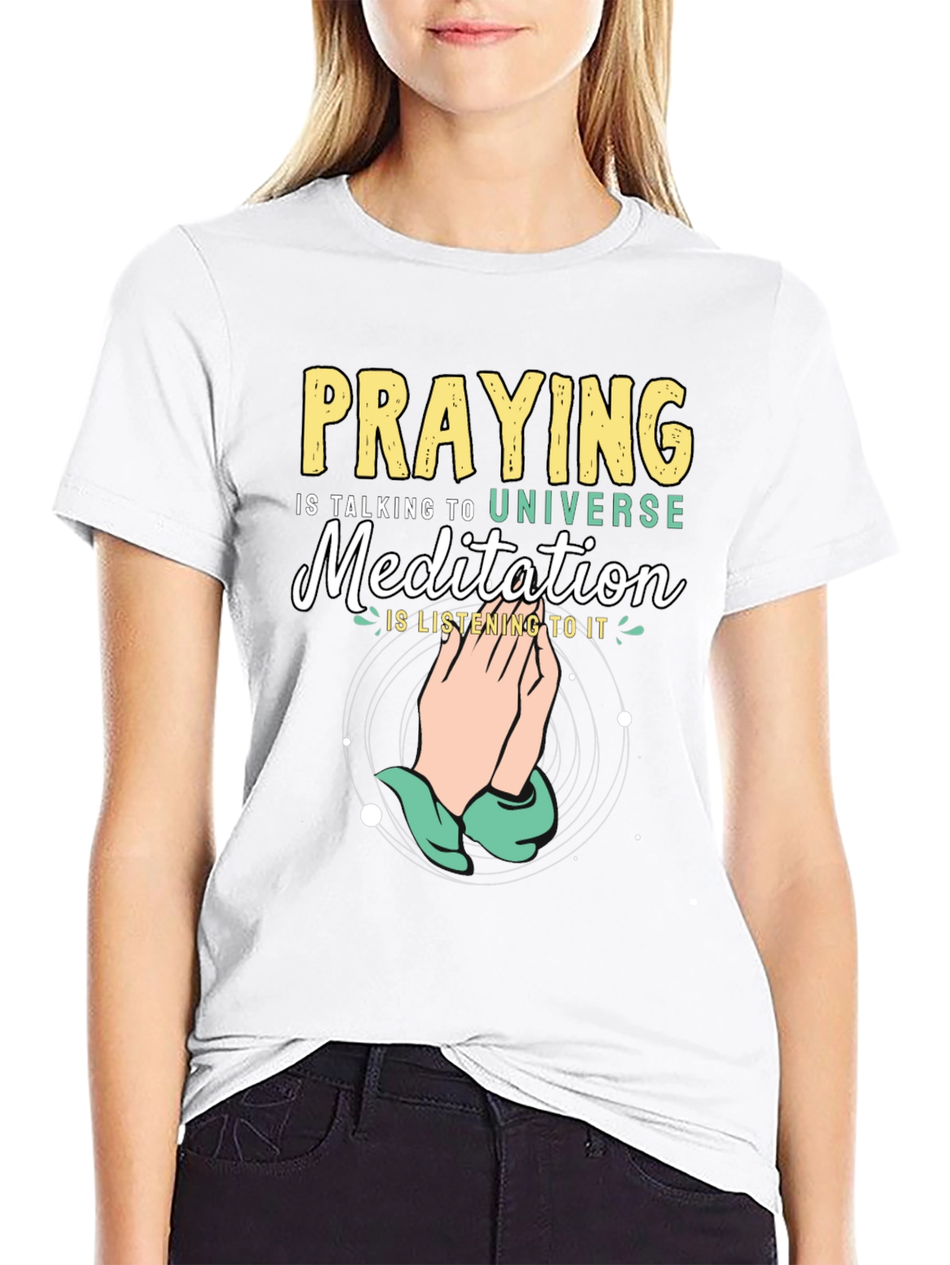 Praying Meditation Graphic Tee