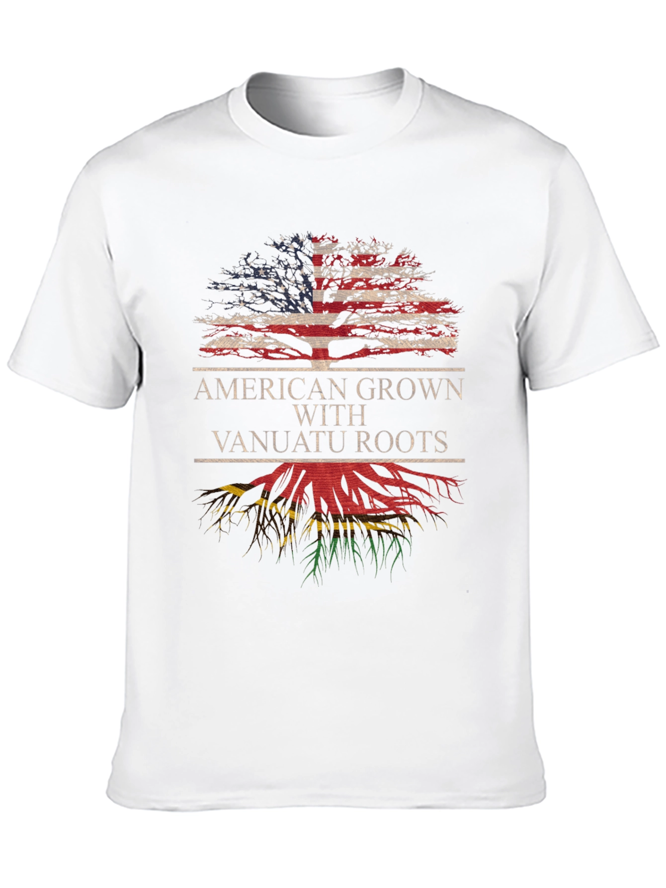 American Grown with Vanuatu Roots Tree T-Shirt