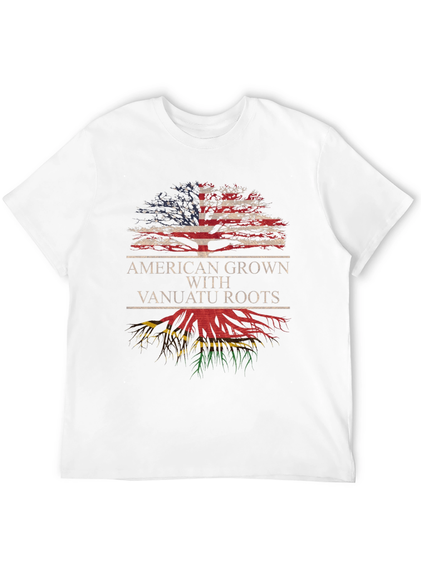 American Grown with Vanuatu Roots Tree T-Shirt