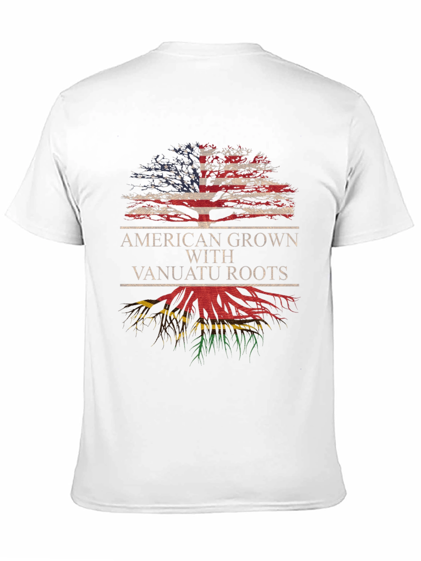 American Grown with Vanuatu Roots Tree T-Shirt