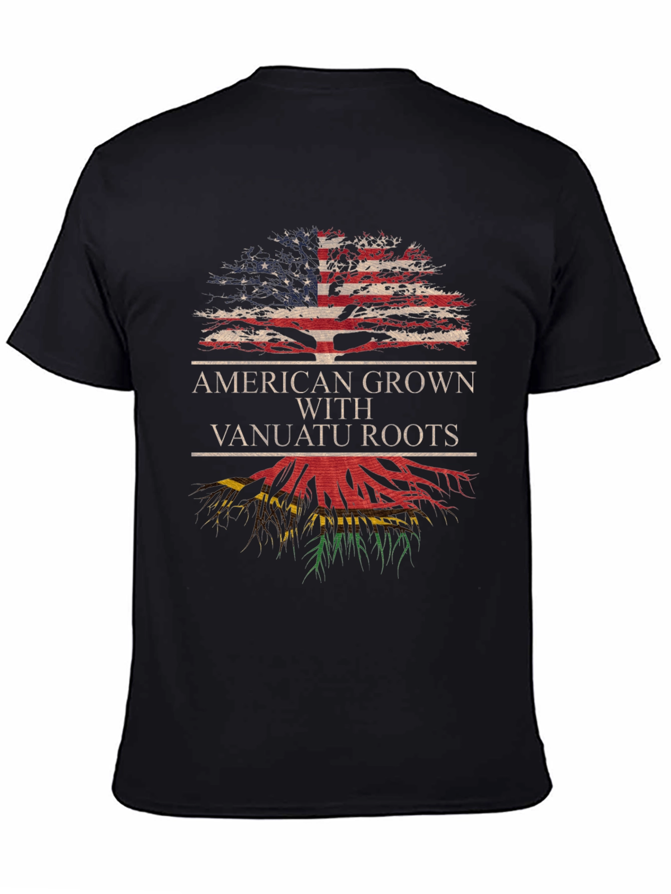 American Grown with Vanuatu Roots Tree T-Shirt