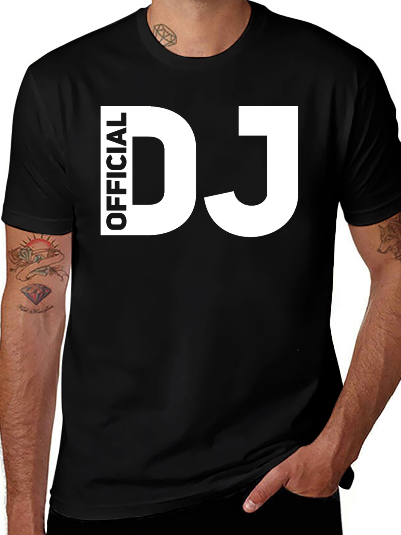 Official DJ Graphic Tee - Black Cotton