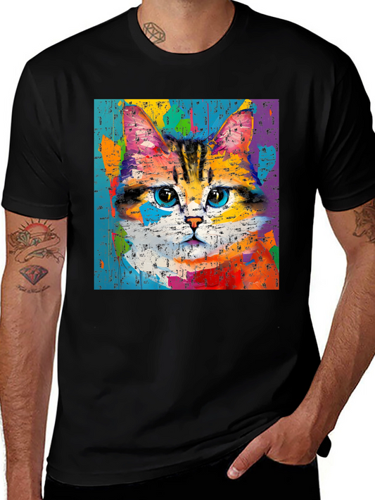 Colorful Cat Art T-Shirt