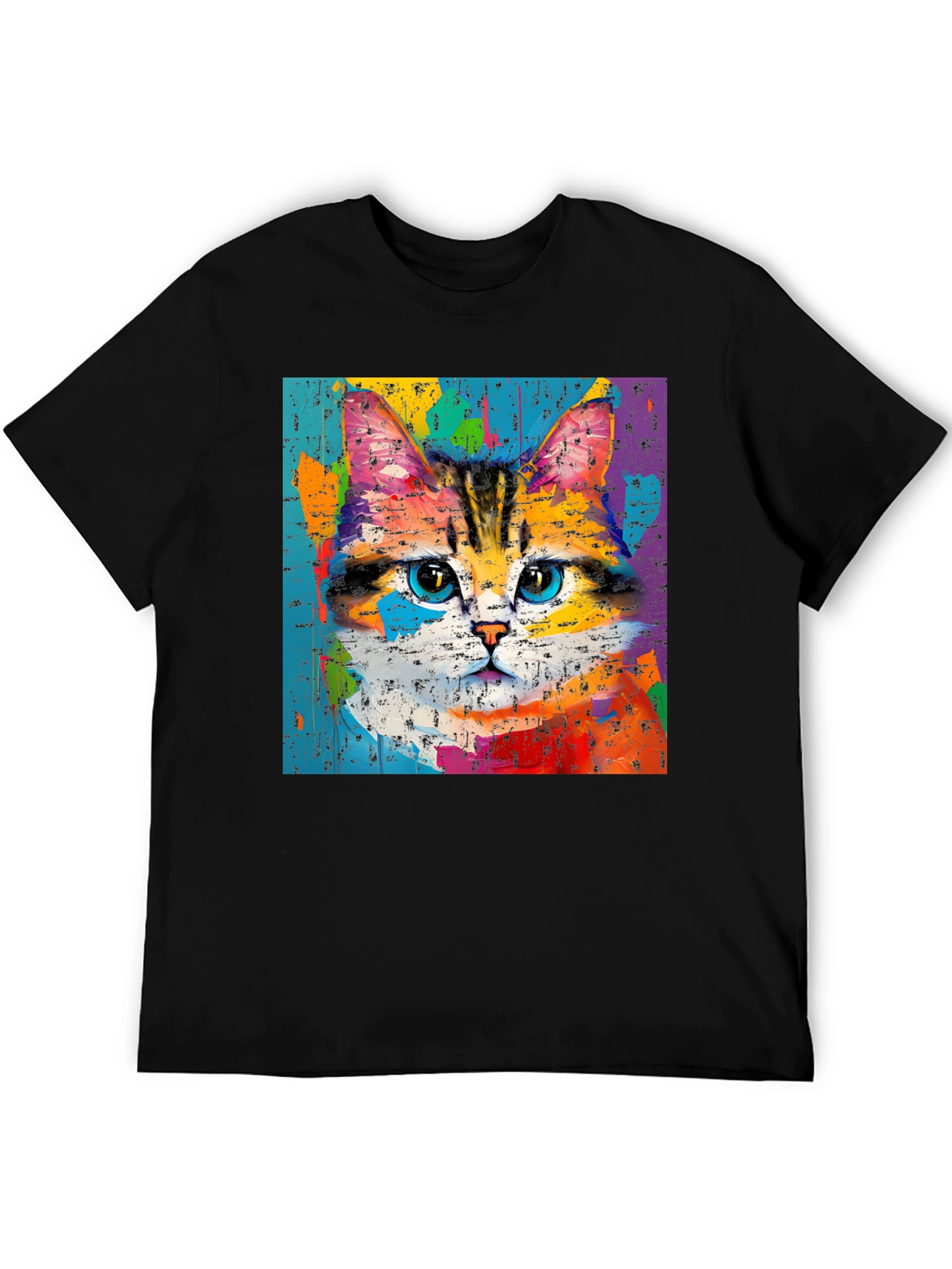 Colorful Cat Art T-Shirt