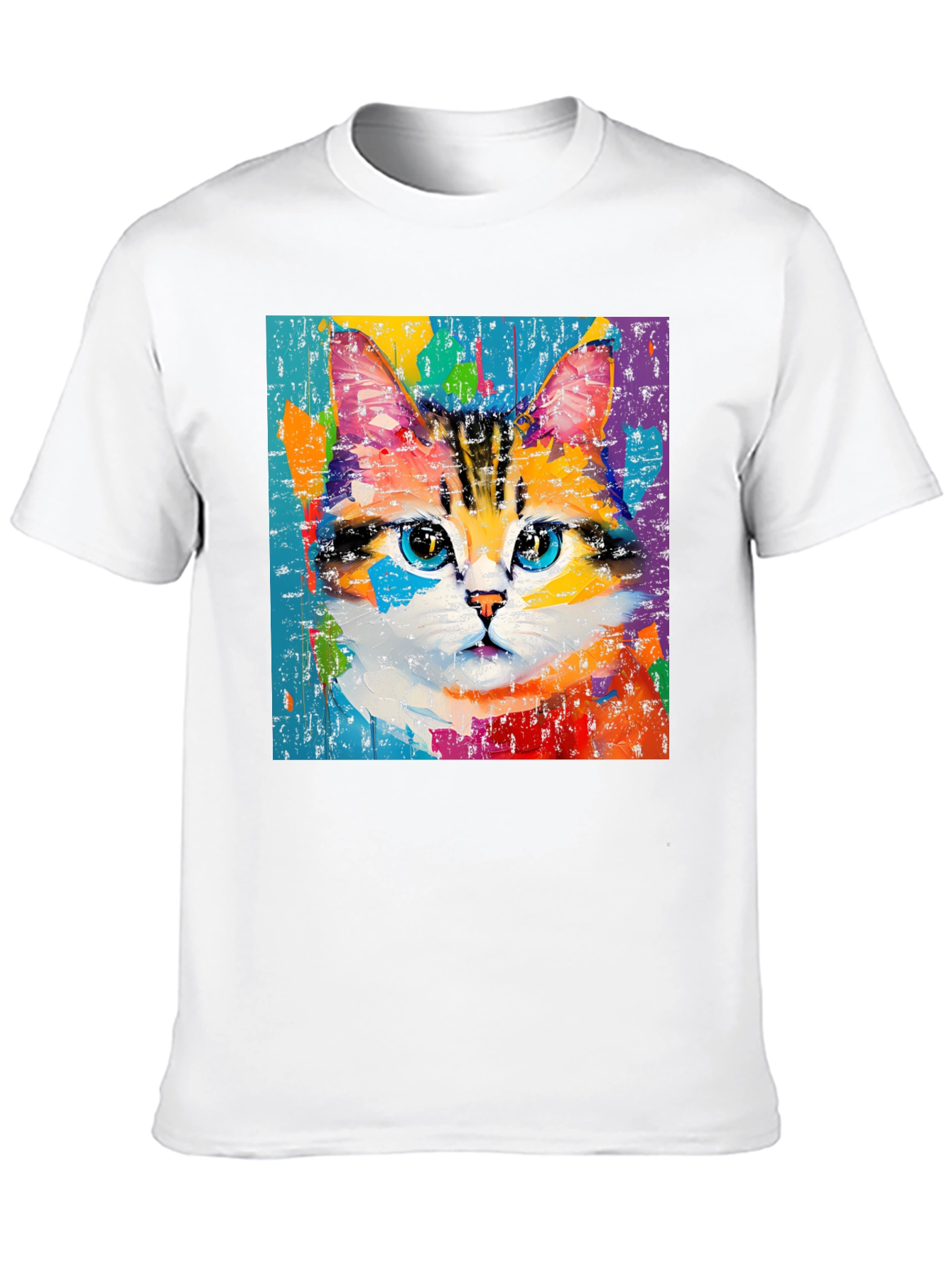Colorful Cat Art T-Shirt