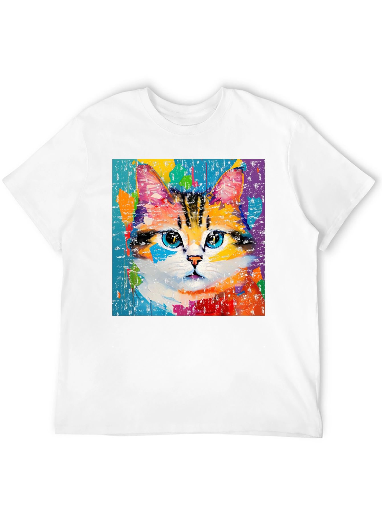 Colorful Cat Art T-Shirt