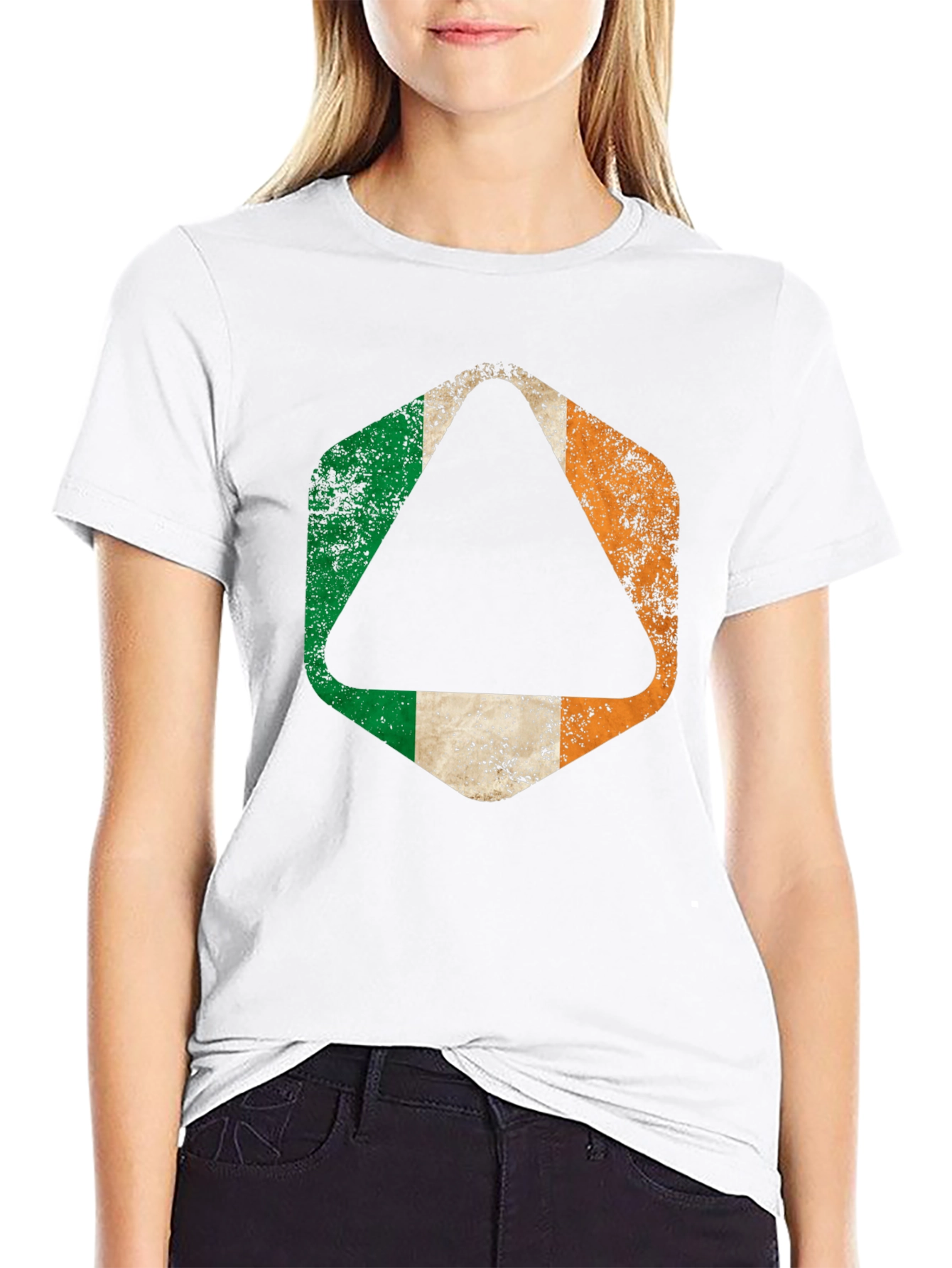 Irish Flag Distressed Graphic T-Shirt