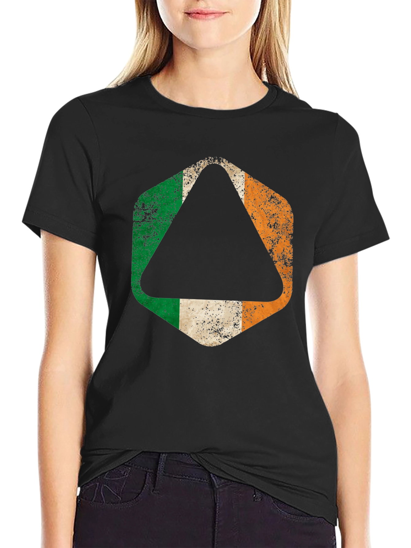 Irish Flag Distressed Graphic T-Shirt