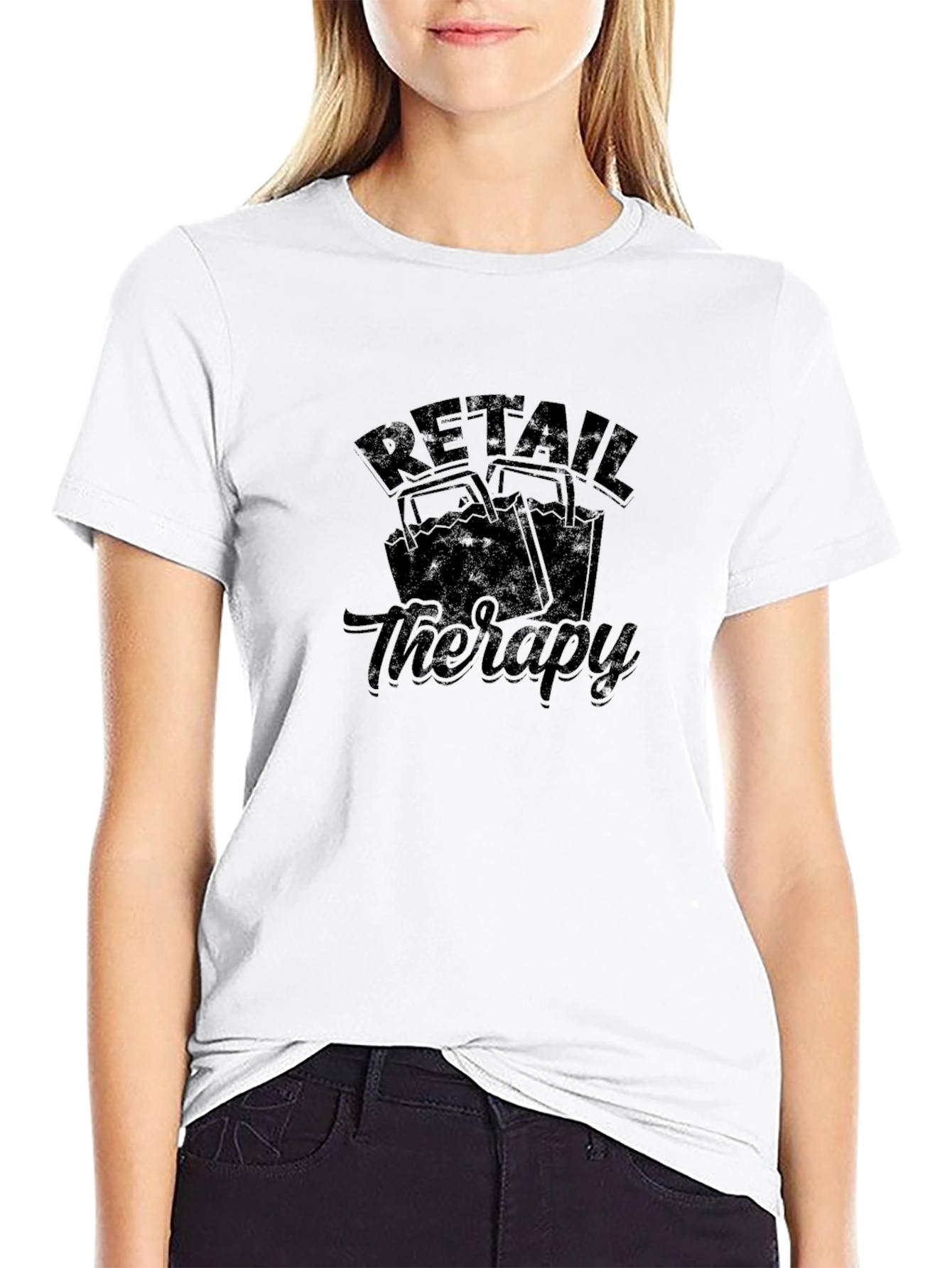Retail Therapy Black T-Shirt