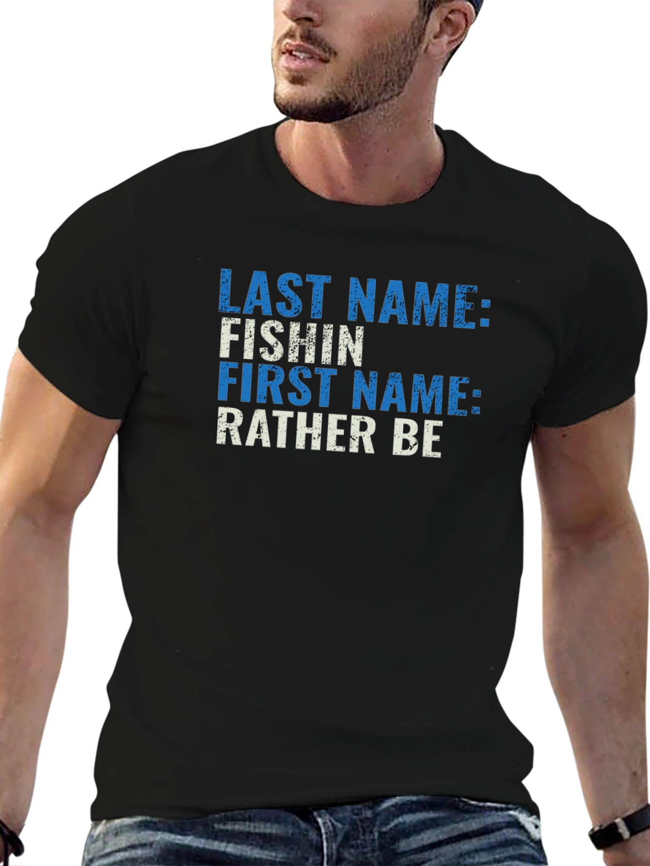 Funny Fishing T-Shirt - Last Name: Fishin Design