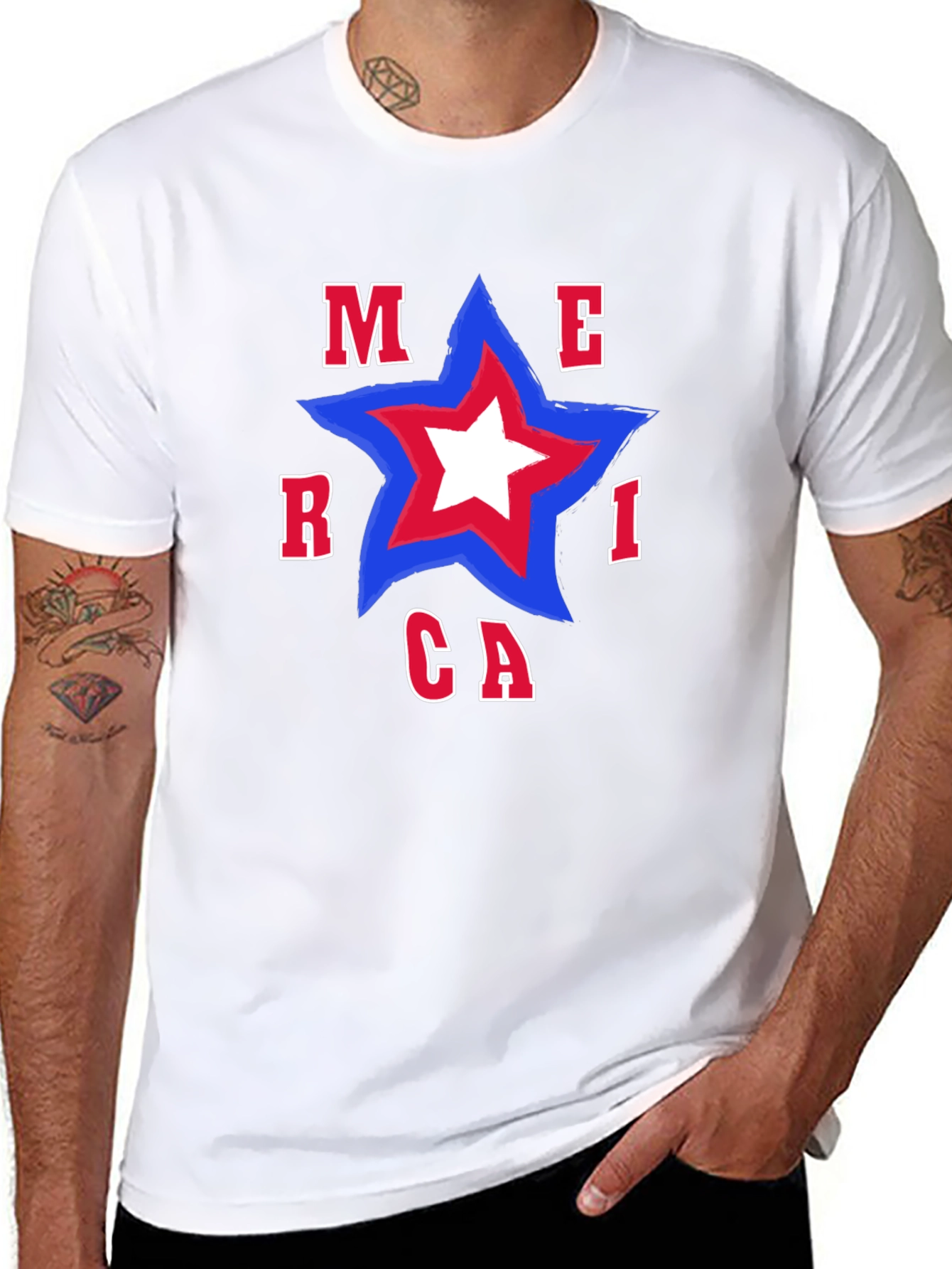 America Star T-Shirt - Patriotic Tee