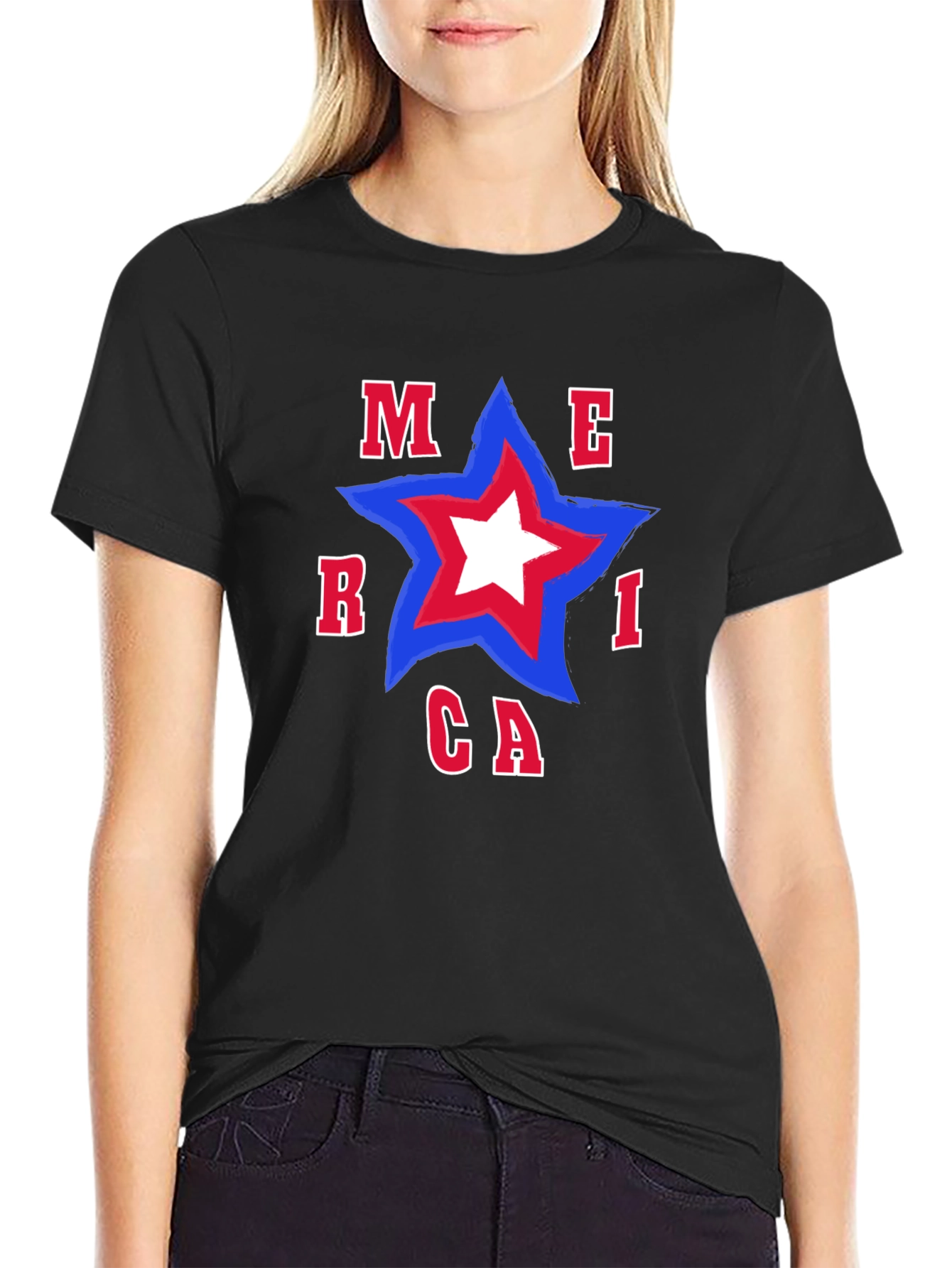America Star T-Shirt - Patriotic Tee