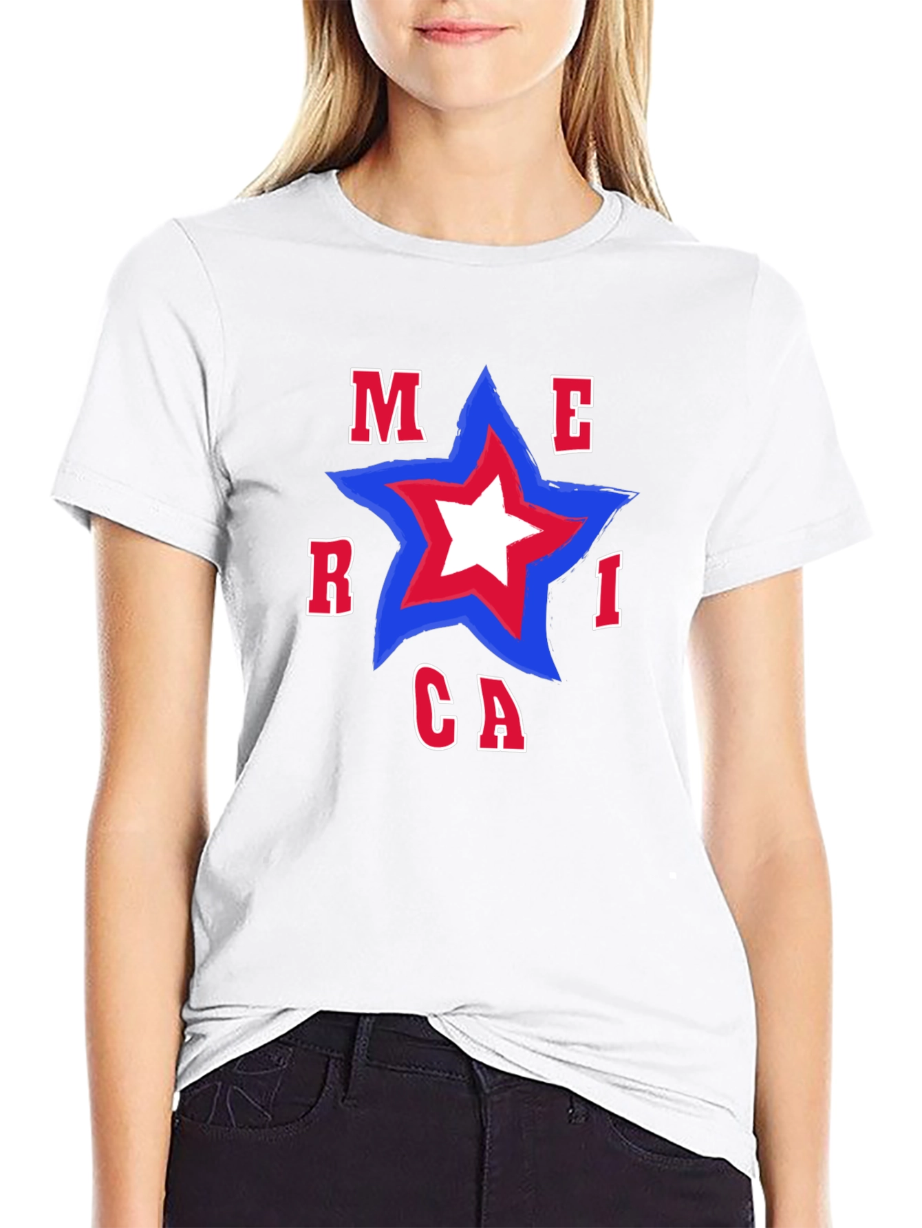 America Star T-Shirt - Patriotic Tee