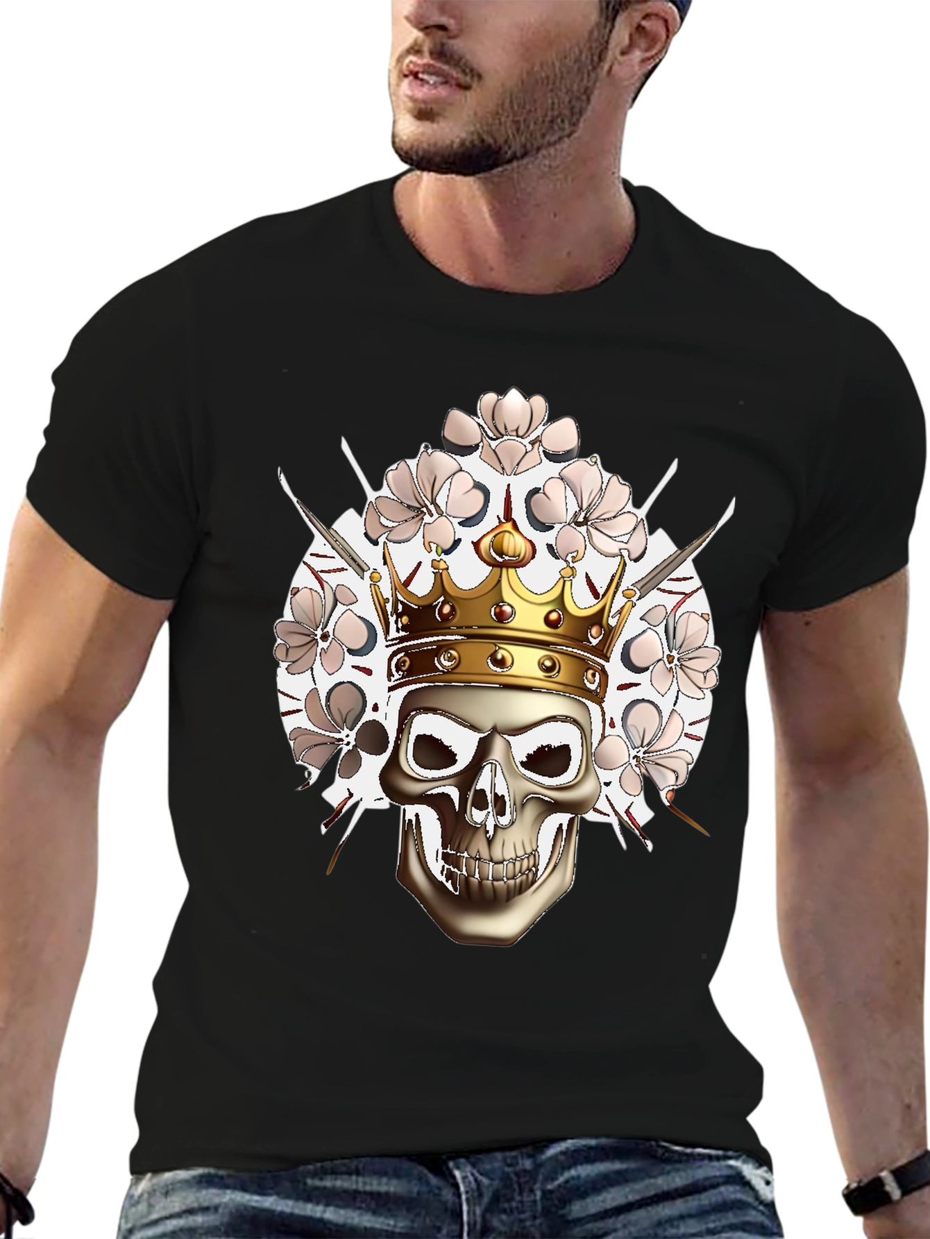 Skull King Graphic Tee - Edgy Streetwear