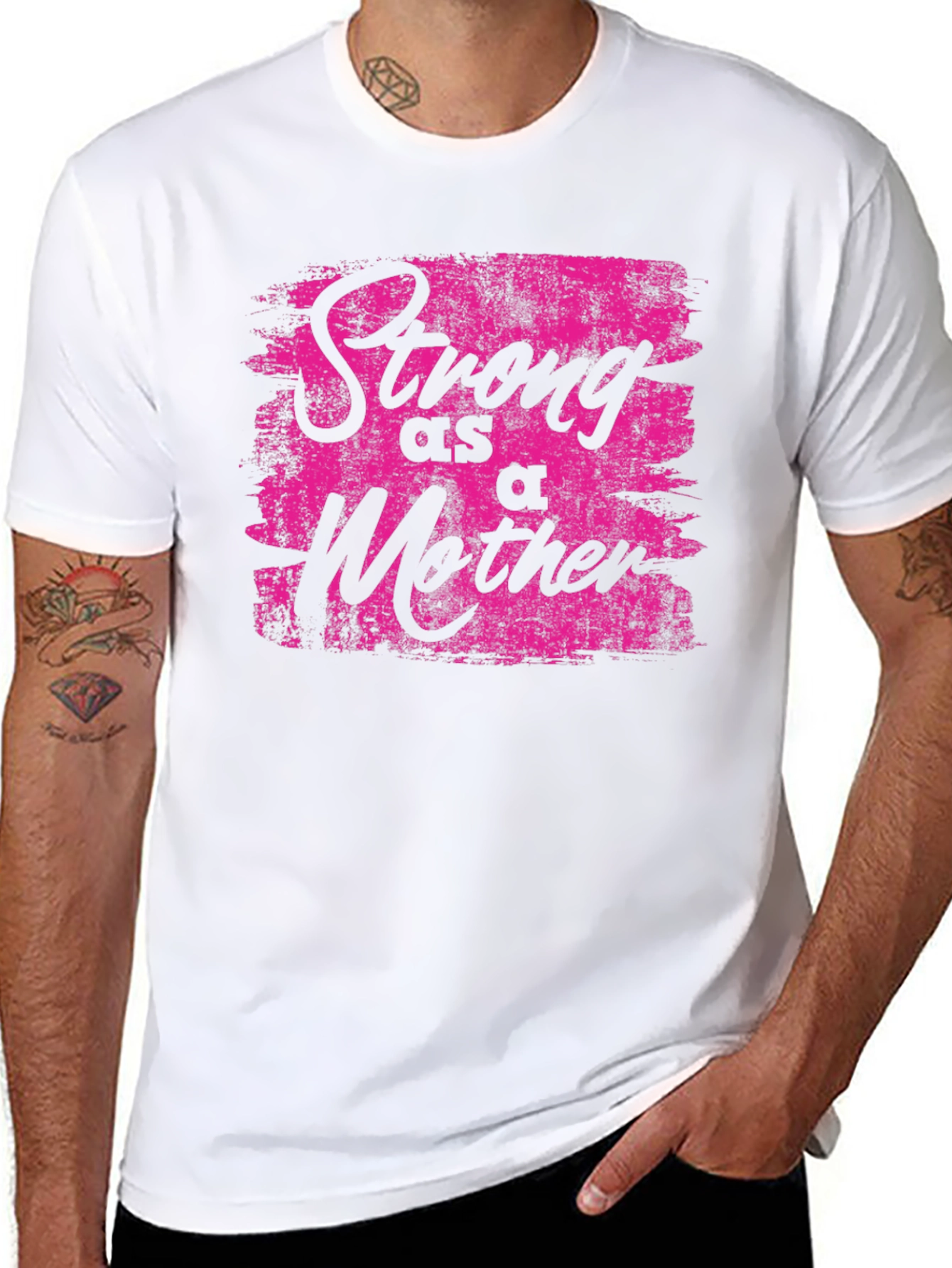 Strong As A Mother Graphic Tee - Black