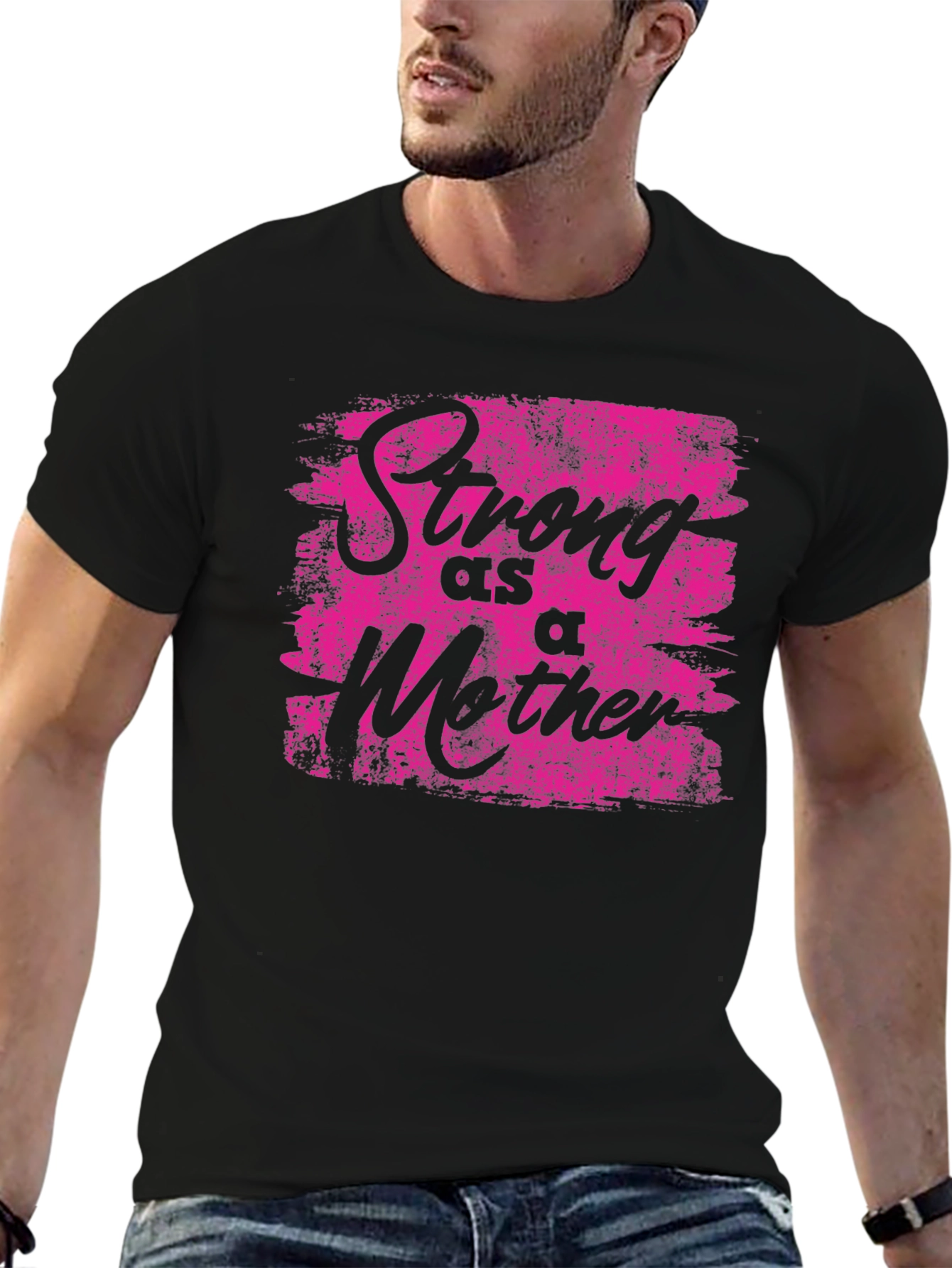 Strong As A Mother Graphic Tee - Black