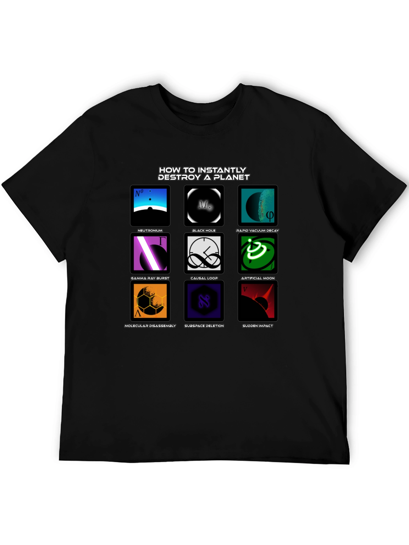 Planet Destroyer T-Shirt - Sci-Fi Design
