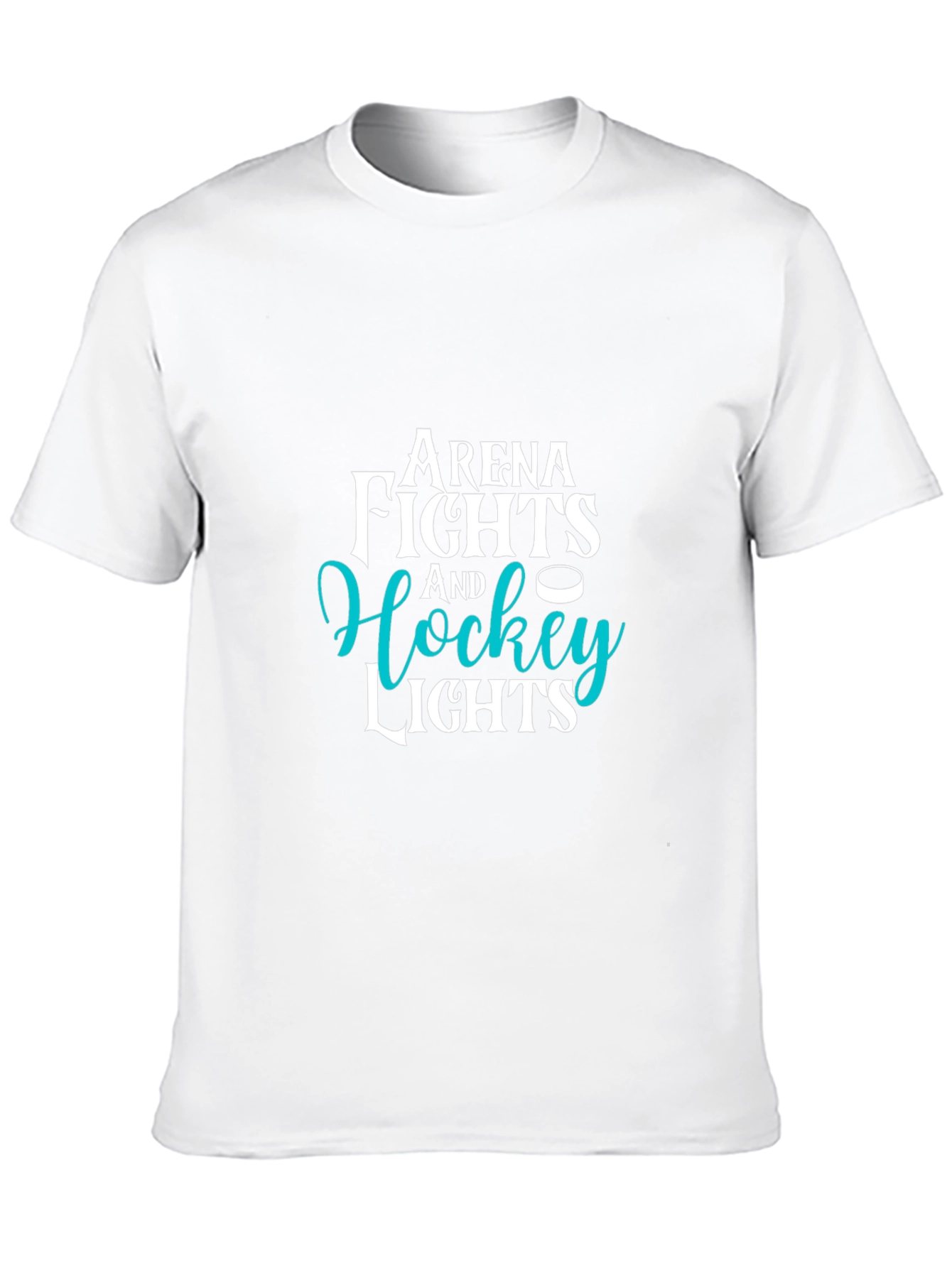 Arena Fights and Hockey Lights Black T-Shirt
