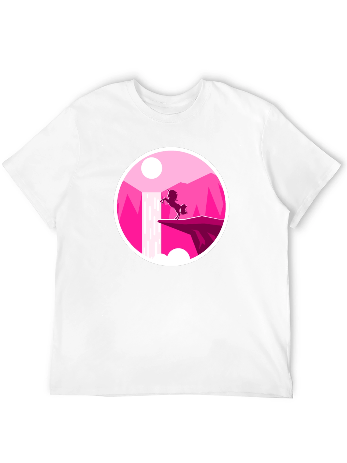 Unicorn Silhouette Graphic Tee - Black