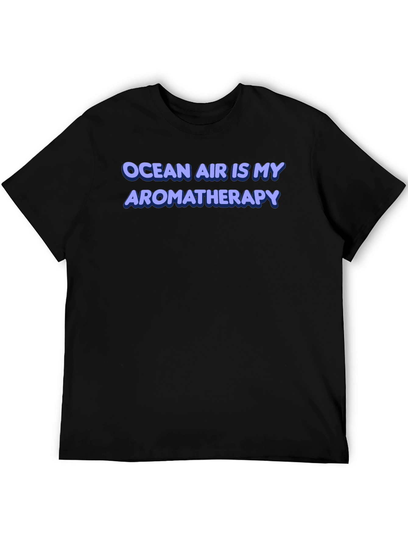 Ocean Air Aromatherapy T-Shirt - Black Cotton Tee