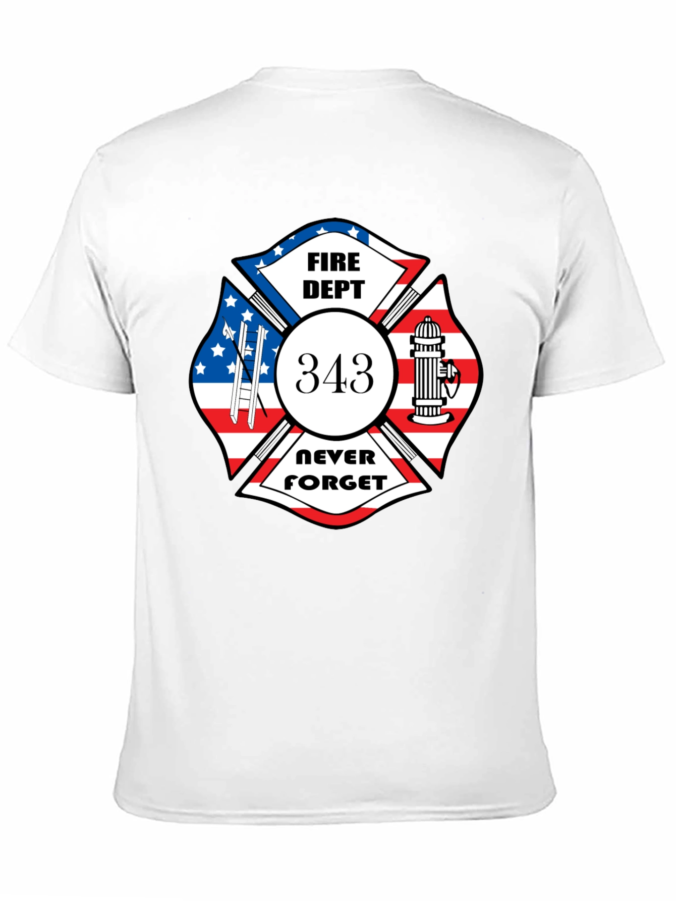 Fire Dept 343 Never Forget T-Shirt