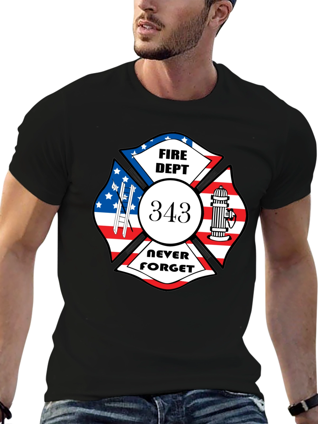 Fire Dept 343 Never Forget T-Shirt
