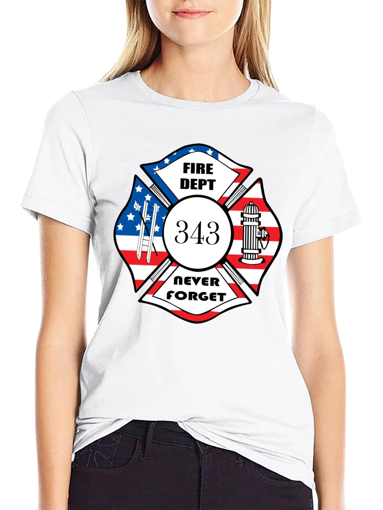 Fire Dept 343 Never Forget T-Shirt