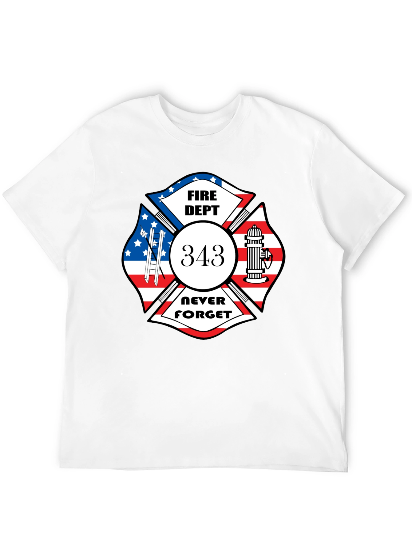 Fire Dept 343 Never Forget T-Shirt