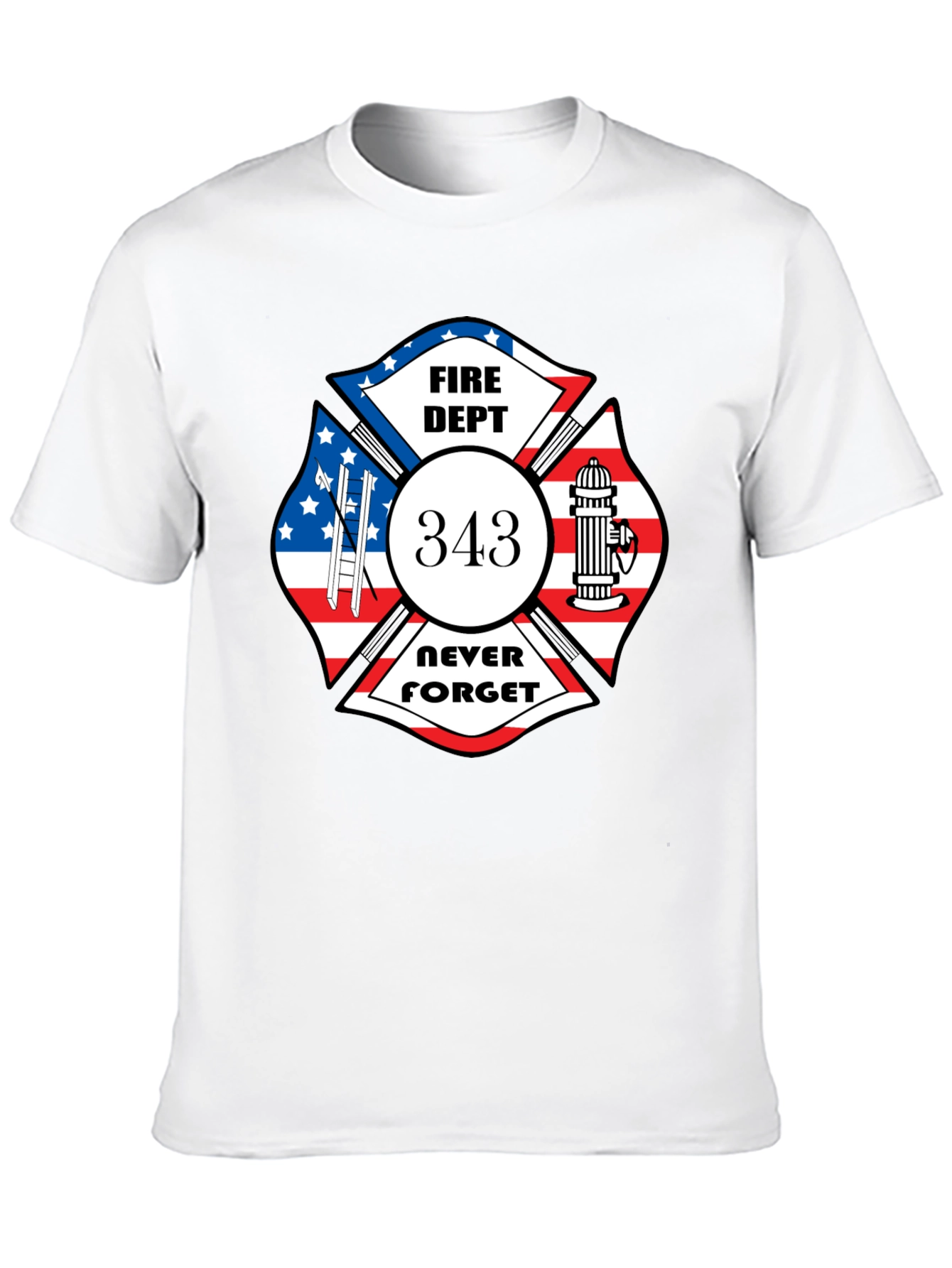 Fire Dept 343 Never Forget T-Shirt