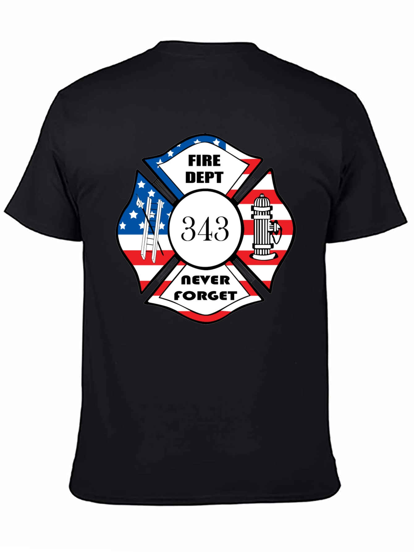 Fire Dept 343 Never Forget T-Shirt