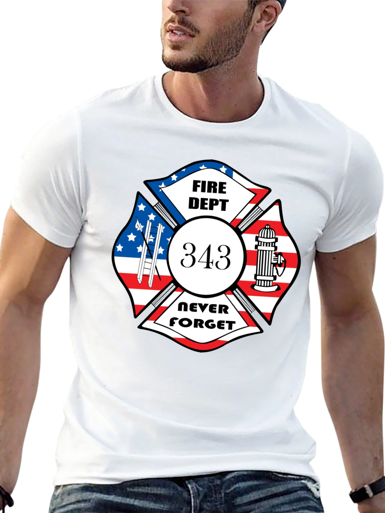 Fire Dept 343 Never Forget T-Shirt